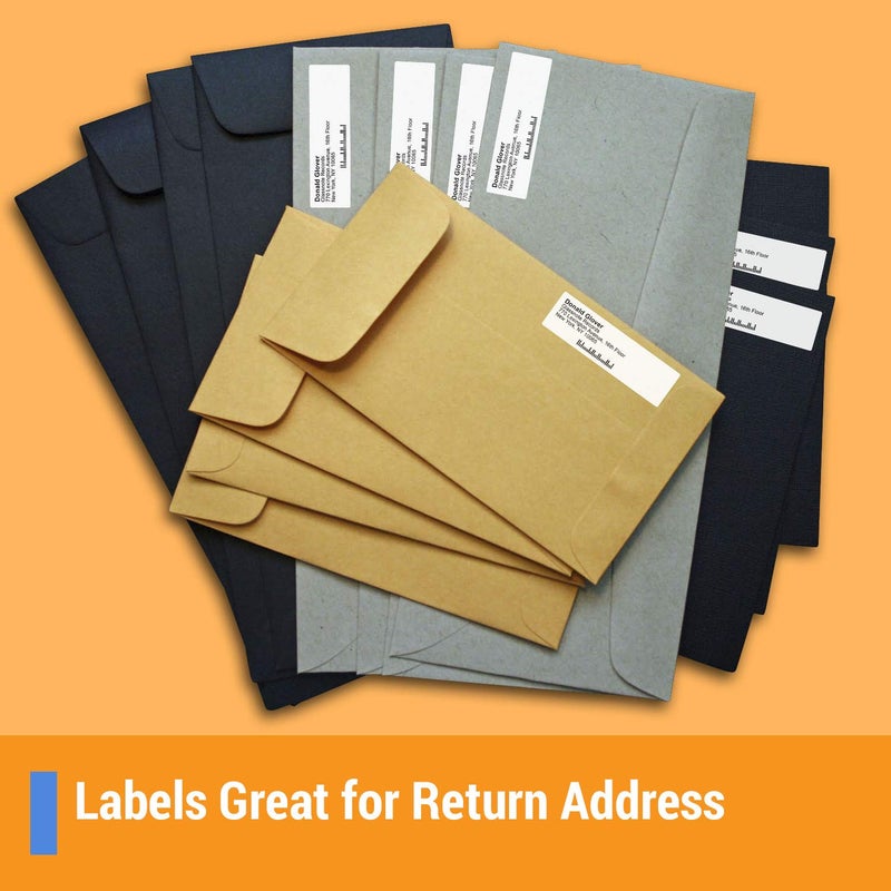 OfficeSmartLabels Blank, Rectangular, 1/2 x 1-3/4 inch Return Address Labels for Inkjet & Laser Printers (80 per Sheet, 12000 Labels, 150 Sheets) - Image 2